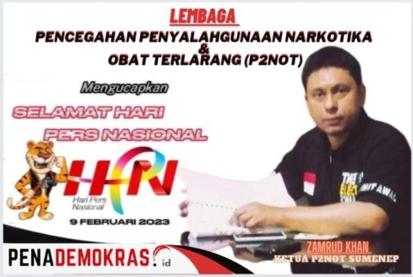 Ucapan Zamrud Khan Ketua P2NOT Sumenep Di HPN 2023