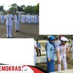 HUT TNI AL Ke-78 Danlanal Batuporon Pimpin Tabur Bunga