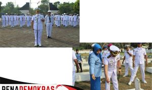 HUT TNI AL Ke-78 Danlanal Batuporon Pimpin Tabur Bunga