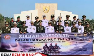 Menjelang HUT TNI Ke-78 Lanal Batuporon Lakukan Tabur Bunga