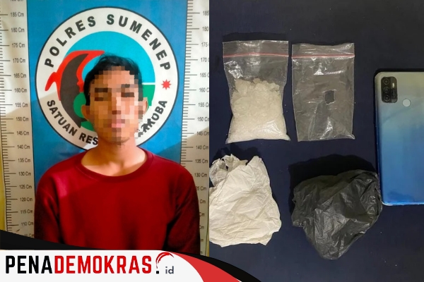 Polres Sumenep Kembali Amankan Tersangka Dan Sabu 47.39 Gram