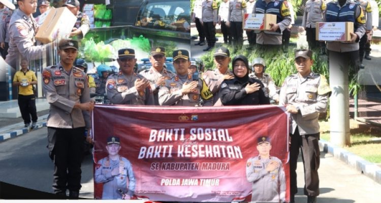 Penyerahan Baksos Kapolda Jatim Kepada Para Bhabinkamtibmas