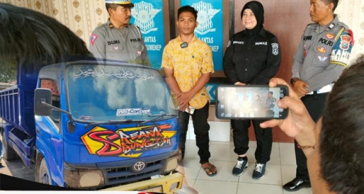 Polres Sumenep Amankan Sopir Truk  Ugal-ugalan Dijalan