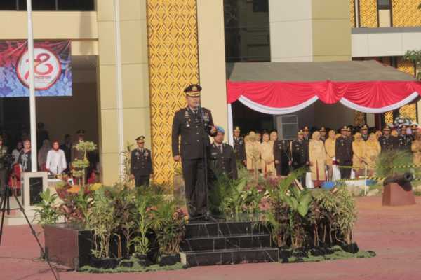 Upacara HUT Bhayangkara ke-78: Polri Presisi Membangun Negeri Menuju Indonesia Emas