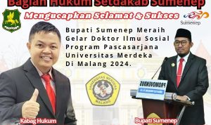 Kabag Hukum Setdakab Sumenep Memberikan Apresiasi Dan Selamat Kepada Bupati Fauzi