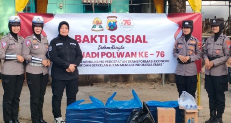 Polwan Polres Sumenep Gelar Bakti Sosial
