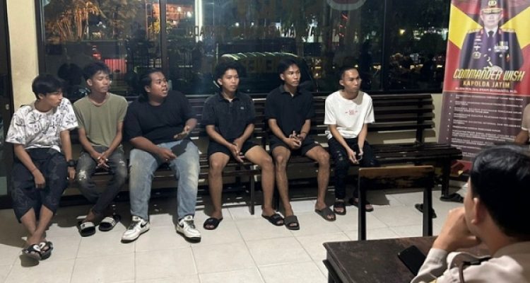 Polsek Sumenep Kota Cegah Tawuran di Jalan Diponegoro 12 Remaja Diamankan
