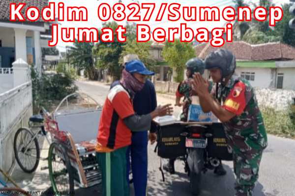 Koramil Kota Sumenep Jumat Berbagi Tumbuhkan Kepedulian Sosial