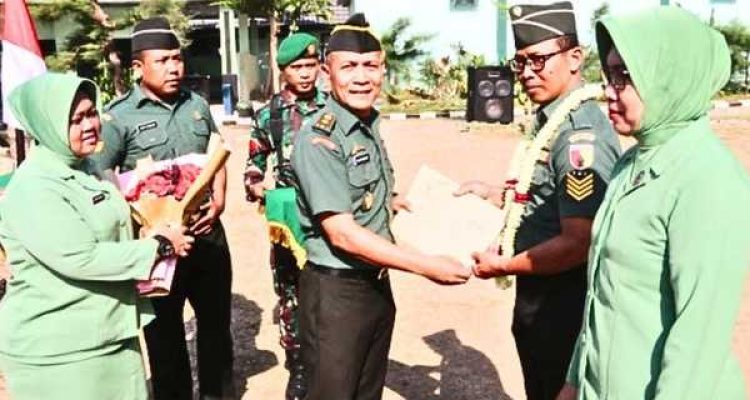 Mayor Cba Ari Pamungkas Lepas Prajurit Purna Tugas Serma Eko Warsanto