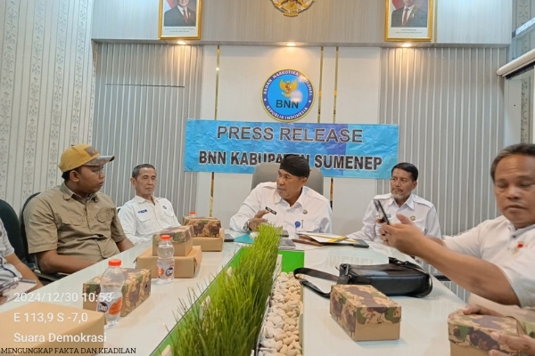 BNNK Sumenep Menggelar Jumpa Pers Akhir Tahun 2024