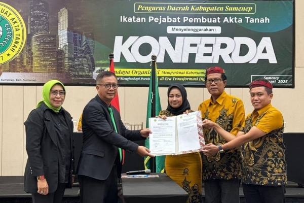 Akhmad Faizal Rizani Terpilih Sebagai Ketua IPPAT Pengda Sumenep Periode 2024-2027