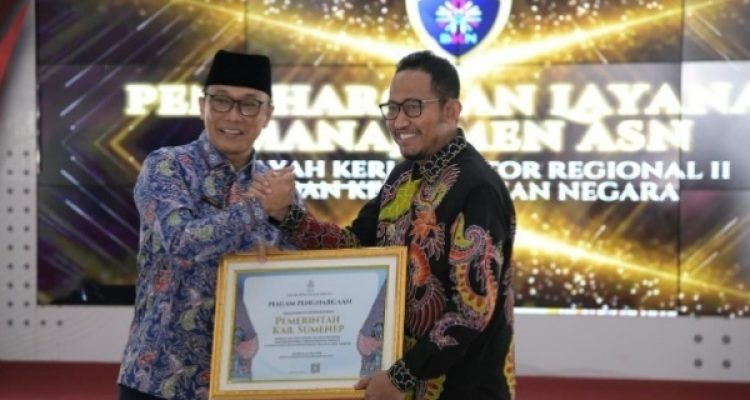 Sumenep Raih Penghargaan BKN, ASN Makin Profesional