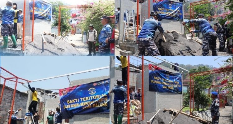 TNI AL Lanal Malang Bedah Rumah Warga