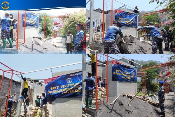 TNI AL Lanal Malang Bedah Rumah Warga