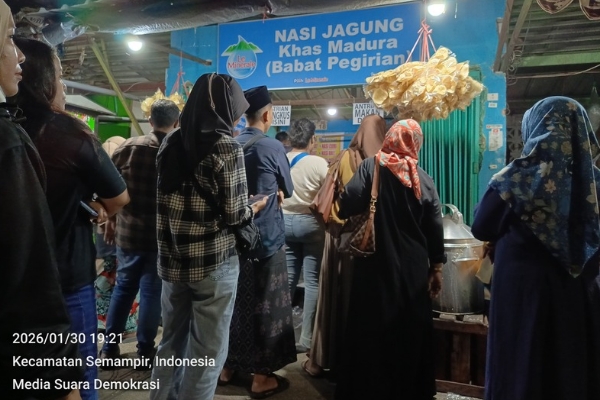 Nasi Jagung Babat Pegirian Khas Madura Tetap Diminati