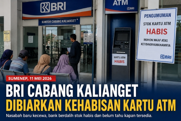 BRI Cabang Kalianget Dibiarkan Kehabisan Kartu ATM