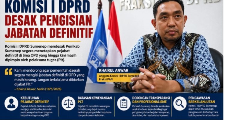 Komisi I DPRD Desak Pengisian Jabatan Definitif
