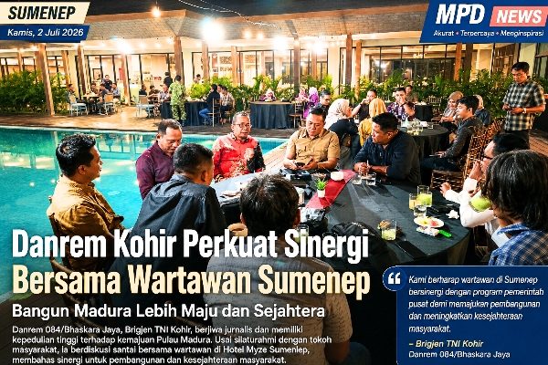 Danrem Kohir Perkuat Sinergi Bersama Wartawan Membangun Sumenep