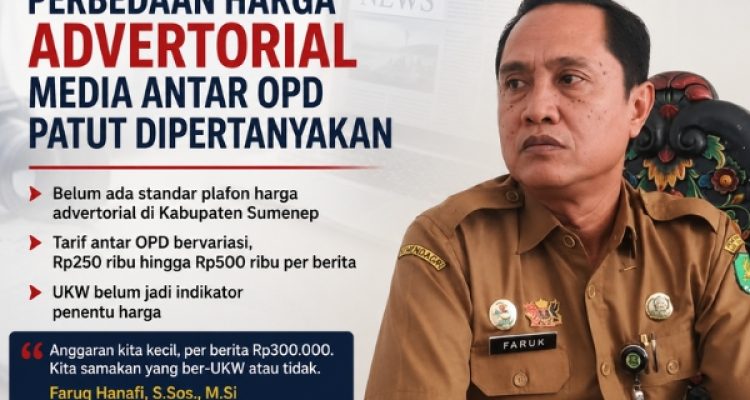 Perbedaan Harga Advertorial Media Antar OPD Patut Dipertanyakan