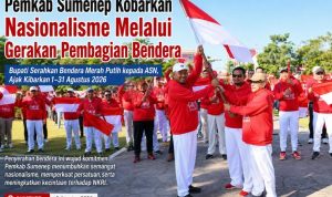 Pemkab Sumenep Kobarkan Nasionalisme Melalui Gerakan Pembagian Bendera