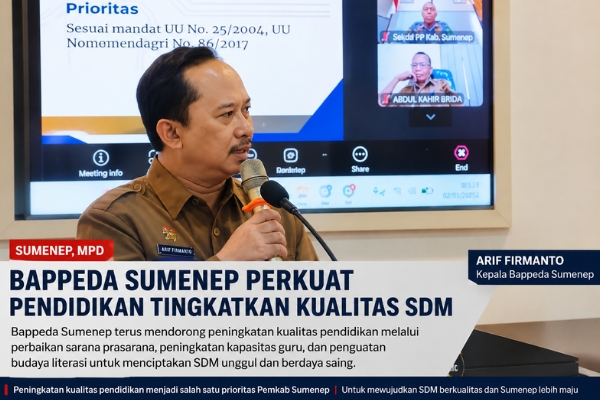 Bappeda Sumenep Perkuat Pendidikan Tingkatkan Kualitas SDM